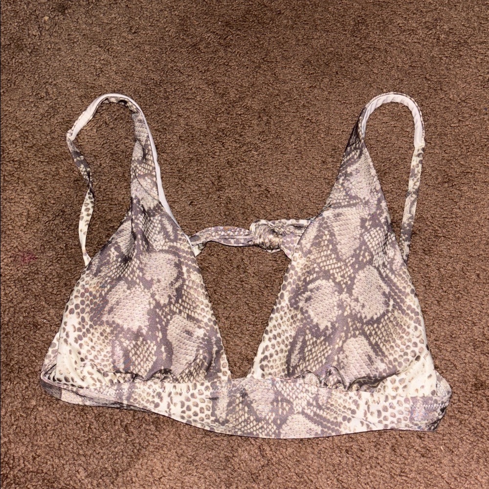 Snake Print Bikini Top
